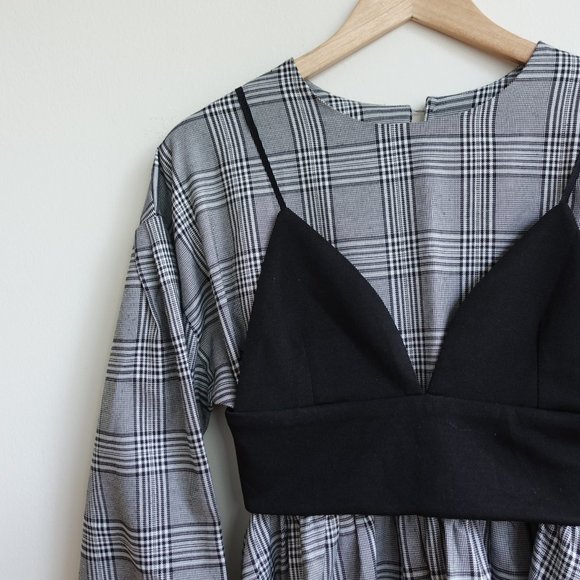 Two piece plaid peplum top - Picture 4 of 15